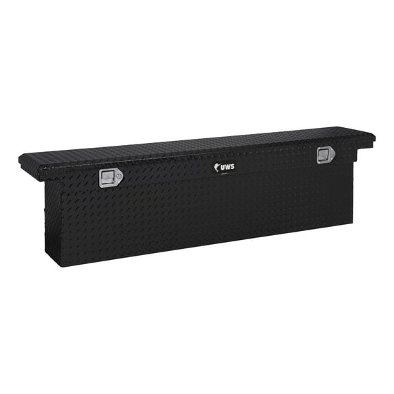 UWS EC10882 72-Inch Gloss Black Heavy-Wall Aluminum Deep Slim Truck Tool Box with Low Profile, RigidCore Lid
