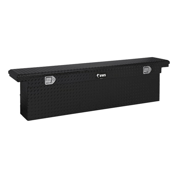 UWS EC10882 72-Inch Gloss Black Heavy-Wall Aluminum Deep Slim Truck Tool Box with Low Profile, RigidCore Lid