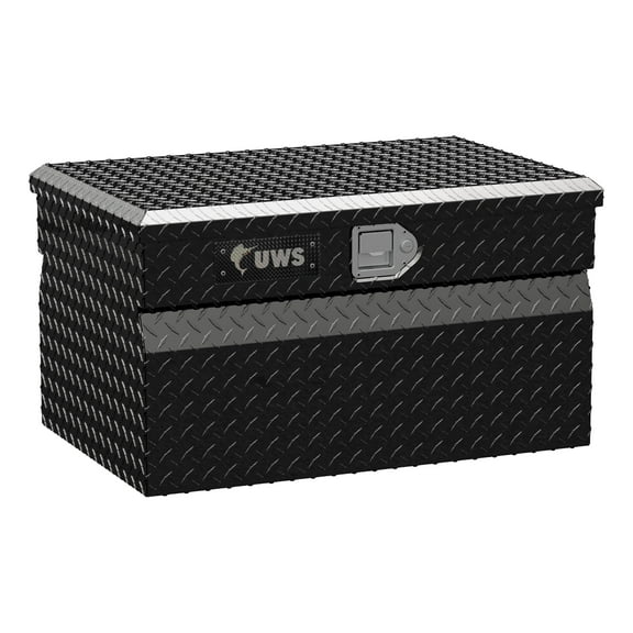 UWS EC20132 30-Inch Gloss Black Heavy-Wall Aluminum Truck Storage Box, RigidCore Lid