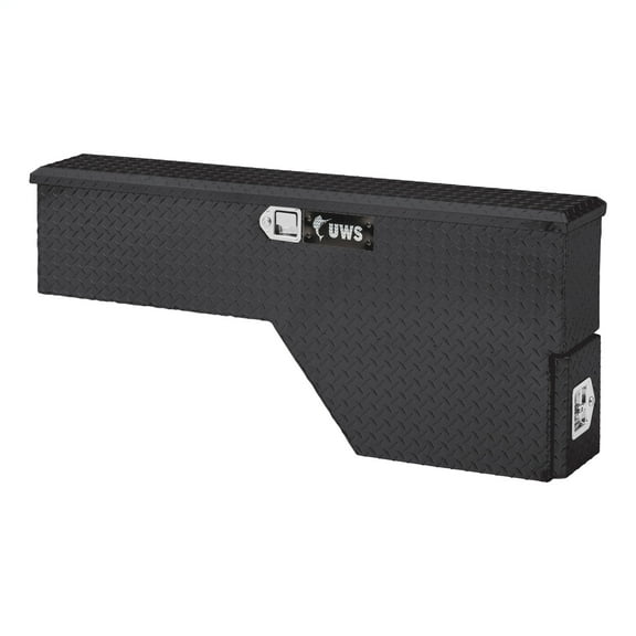 UWS EC30012 48-Inch Driver-Side Gloss Black Heavy-Wall Aluminum Truck Fender Wheel Well Tool Box, RigidCore Lid