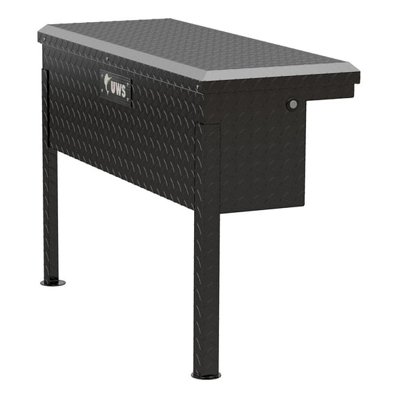 UWS EC30362 36-Inch Gloss Black Heavy-Wall Aluminum Truck Side Tool Box with Low Profile, RigidCore Lid