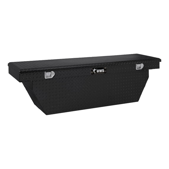 UWS/United Welding Services TBSD-72-A-BLK UWSTBSD-72-A-BLK 72IN ALUMINUM SINGLE LID CROSSOVER TOOLBOX DEEP ANGLED BLACK