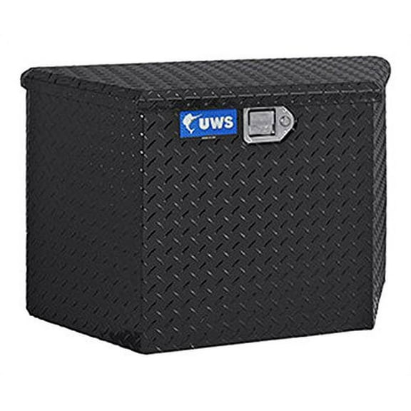UWS V-SHAPED UTILITY TRAILER BOX Storage Tool Boxes & Organizers Aluminum, Black, 50 oz