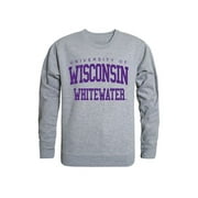 UWW University of Wisconsin Whitewater Game Day Crewneck Pullover Sweatshirt Sweater Heather Grey