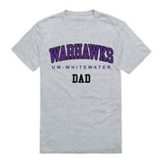 UWW University of Wisconsin Whitewater Warhawks College Dad T-Shirt Heather Grey X-Large