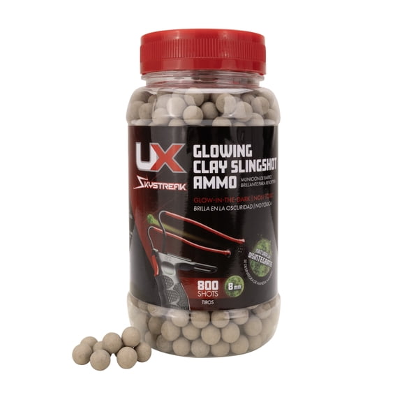 UX Sky Streak 800 Count Glow-in-the-Dark Mineral Slingshot Ammo