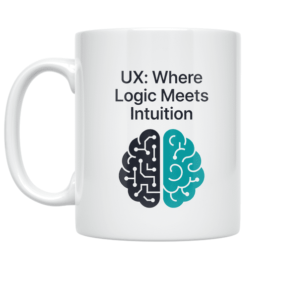 UX: Where Logic Meets Intuition - User Experience Designer - 11 oz Ceramic Coffee Mug