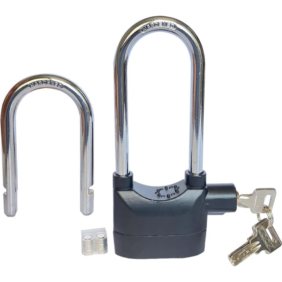 UXCPM-Alarm Lock 110dba Universal Security Alarm Lock System Anti-Theft for Door Motor Bicycle Padlock with 3 Keys (2PCS)