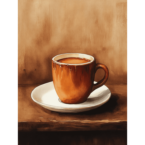 UXIEQU 12x16 Inch 2D Flat Coffee Wall Art Print Kitchen Dining Room Coffee Lover French Home Decor
