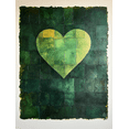 thumbnail image 1 of UXIEQU 12x16 Inch 2D Flat Green Love Quote Wall Art Heart Minimalist Bedroom Couples Gift Home Decor, 1 of 8