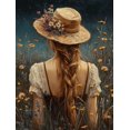 thumbnail image 1 of UXIEQU 12x16 Inch Dreamy Moonlit Meadow Woman Canvas Wall Art Mystical Decor, 1 of 8
