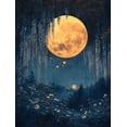 thumbnail image 1 of UXIEQU 12x16 Inch Golden Moon Wisteria Canvas Wall Art Floral Night Decor, 1 of 8