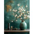 thumbnail image 1 of UXIEQU 12x16 Inch Green Gold Botanical Canvas Wall Art Boho Living Room Decor, 1 of 8