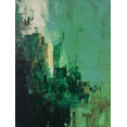 thumbnail image 1 of UXIEQU Abstract Cityscape Green Texture Canvas Wall Art Print 15.75x11.81 Inches, 1 of 8