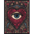 thumbnail image 1 of UXIEQU All-Seeing Eye Heart Canvas Print 15.75x11.81 Inches, 1 of 8