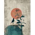thumbnail image 1 of UXIEQU Bird and Floral Abstract Canvas Wall Art 15.75x11.81 Inches, 1 of 8