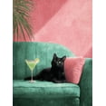 thumbnail image 1 of UXIEQU Black Cat Cocktail Canvas Wall Art 15.75x11.81 Inches, 1 of 8