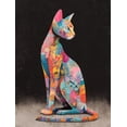 thumbnail image 1 of UXIEQU Colorful Cat Canvas Wall Art 15.75x11.81 Inches, 1 of 8