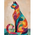 thumbnail image 1 of UXIEQU Colorful Cat Canvas Wall Art Print 15.75x11.81 Inches, 1 of 8