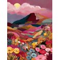 thumbnail image 1 of UXIEQU Colorful Mountain Floral Landscape Canvas Wall Art 15.75x11.81 Inches, 1 of 8