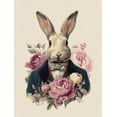 thumbnail image 1 of UXIEQU Dapper Rabbit With Flowers Canvas Wall Art Print 15.75x11.81 Inches, 1 of 8