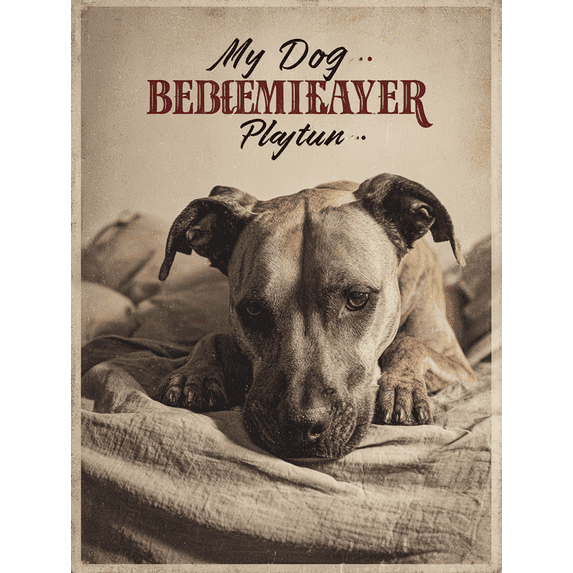 UXIEQU Dog Lover Pet Art Canvas Wall Art 15.75x11.81 INCHES