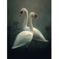 thumbnail image 1 of UXIEQU Elegant Swan Couple Canvas Wall Art 15.75x11.81 Inches, 1 of 8