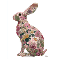thumbnail image 1 of UXIEQU Floral Bunny Canvas Wall Art 15.75x11.81 Inches, 1 of 8