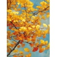 thumbnail image 1 of UXIEQU Golden Ginkgo Leaf Painting Canvas Wall Art 15.75x11.81 INCHES, 1 of 8