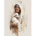 thumbnail image 1 of UXIEQU Jesus Holding Lamb Canvas Wall Art Print 15.75x11.81 Inches, 1 of 8