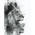 thumbnail image 1 of UXIEQU Lion Head Splash Art Canvas Wall Art Print 15.75x11.81 Inches, 1 of 8