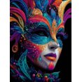 thumbnail image 1 of UXIEQU Masquerade Face Diamond Canvas Wall Art 15.75x11.81 Inches, 1 of 8