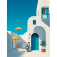 thumbnail image 1 of UXIEQU Mediterranean Villa Canvas Wall Art 15.75x11.81 Inches, 1 of 8