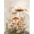 thumbnail image 1 of UXIEQU Mushroom Wildflower Botanical Canvas Wall Art 15.75x11.81 Inches, 1 of 8