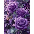 thumbnail image 1 of UXIEQU Purple Rose Butterfly Leopard Canvas Wall Art Print 15.75x11.81 Inches, 1 of 8