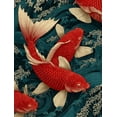 thumbnail image 1 of UXIEQU Red Koi Fish Canvas Wall Art Print 15.75x11.81 Inches, 1 of 8