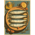 thumbnail image 1 of UXIEQU Sardines Olive Oil Lemon Kitchen Canvas Wall Art 15.75x11.81 Inches, 1 of 8