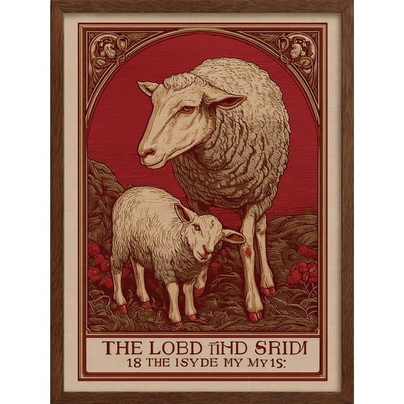 UXIEQU Sheep And Lamb Decorative Canvas Wall Art 15.75x11.81 INCHES