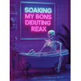 thumbnail image 1 of UXIEQU Skeleton Bath Decor Canvas Wall Art Print 15.75x11.81 Inches, 1 of 8