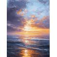 thumbnail image 1 of UXIEQU Sunset Seascape Canvas Wall Art 15.75x11.81 Inches, 1 of 8