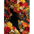 thumbnail image 1 of UXIEQU Vibrant Floral Woman Face Canvas Wall Art Print 15.75x11.81 Inches, 1 of 8