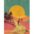 thumbnail image 1 of UXIEQU Walking Figure Path Canvas Wall Art Print 15.75x11.81 Inches, 1 of 8