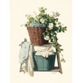 thumbnail image 1 of UXIEQU White Rose Laundry Basket Canvas Wall Art Print 15.75x11.81 Inches, 1 of 8