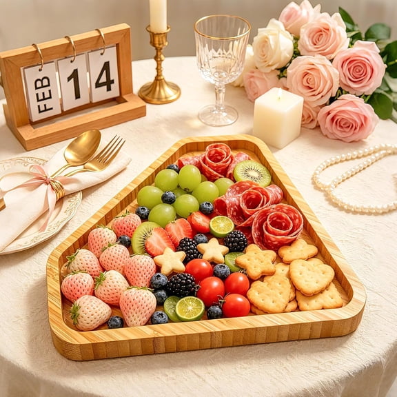 UYGDUY-1 Pcs Mr and Mrs Party Decorations Wooden Diamond Charcuterie Boards Bridal Shower Wedding Supplies for Tabletop Platter Reusable Engagement Tray Food Plates for Bride to Be Bachelorette Party