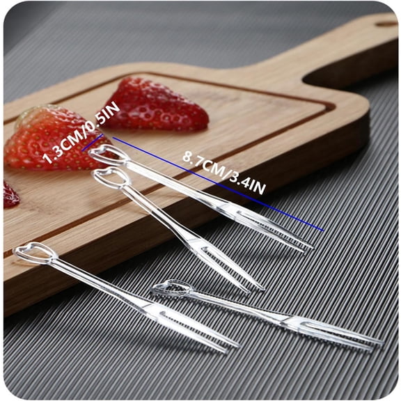 UYGDUY-1000PCS Disposable Plastic Fruit Forks, Cake Forks, Mini Cocktail Tasting Forks, ThickenedForks for Fruits, Desserts, Cheese Cubes, Snacks (Black)