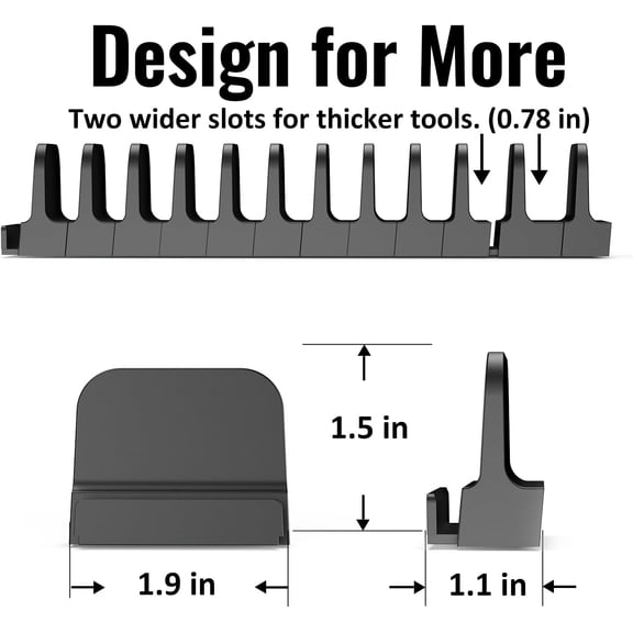 UYGDUY-12 PCS Plier Organizer for Toolbox & Tool Drawer, Magnetic Plier Holders, Modular Tool Box Organizers for Professional Mechanics, Technicians (Black)