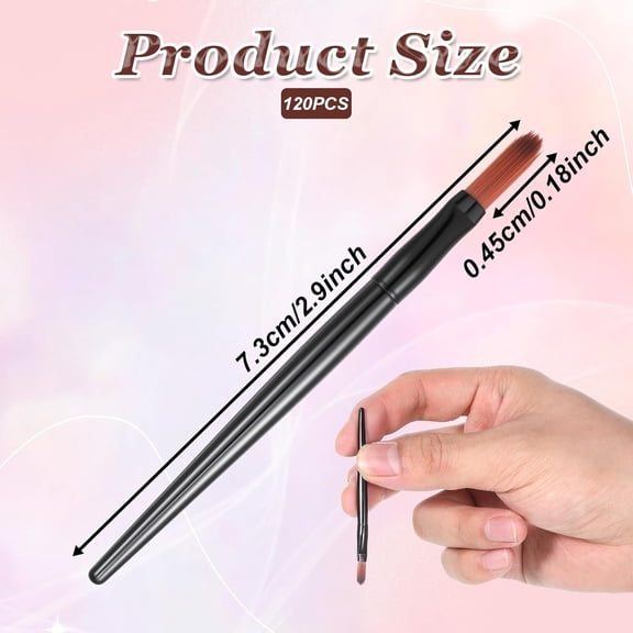 UYGDUY-120Pcs Disposable Lip Brushes for Lipstick Brush Applicator Lip Applicators Lips Makeup Brushes for Concealer Eye Shadow Eyebrow Foundation Blending Cosmetic Tool