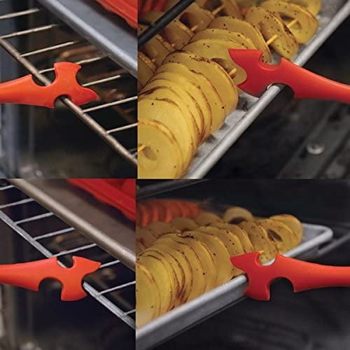 UYGDUY-1229 Silicone Oven Rack Push/Pull, Red (2)