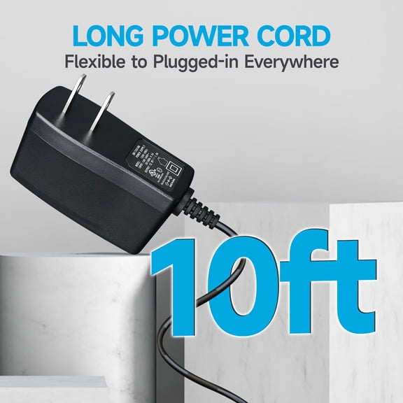 UYGDUY-12V 1A/1000mA 10ft Power Supply Adapter with 8 Interchangeable Tips, 12W Adaptor AC to DC Adapter Cord for LED Strip Lights Keyboard BT Speaker Router Webcam DVR NVR CCTV Camera and More, UL L