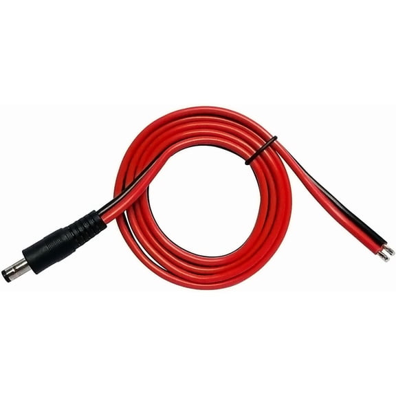 UYGDUY-14AWG DC Power Extension Cable, 3.3FT DC Male Plug Jack to Bare Wire Open End Power Supply Replacement Repair Cord for CCTV Surveillance Cameras,Surveillance Routers,etc (5.5mm x 2.1mm)